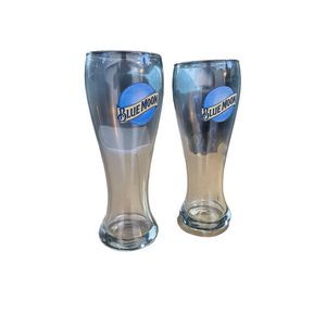 Blue Moon 16oz pint Pilsner glass set New